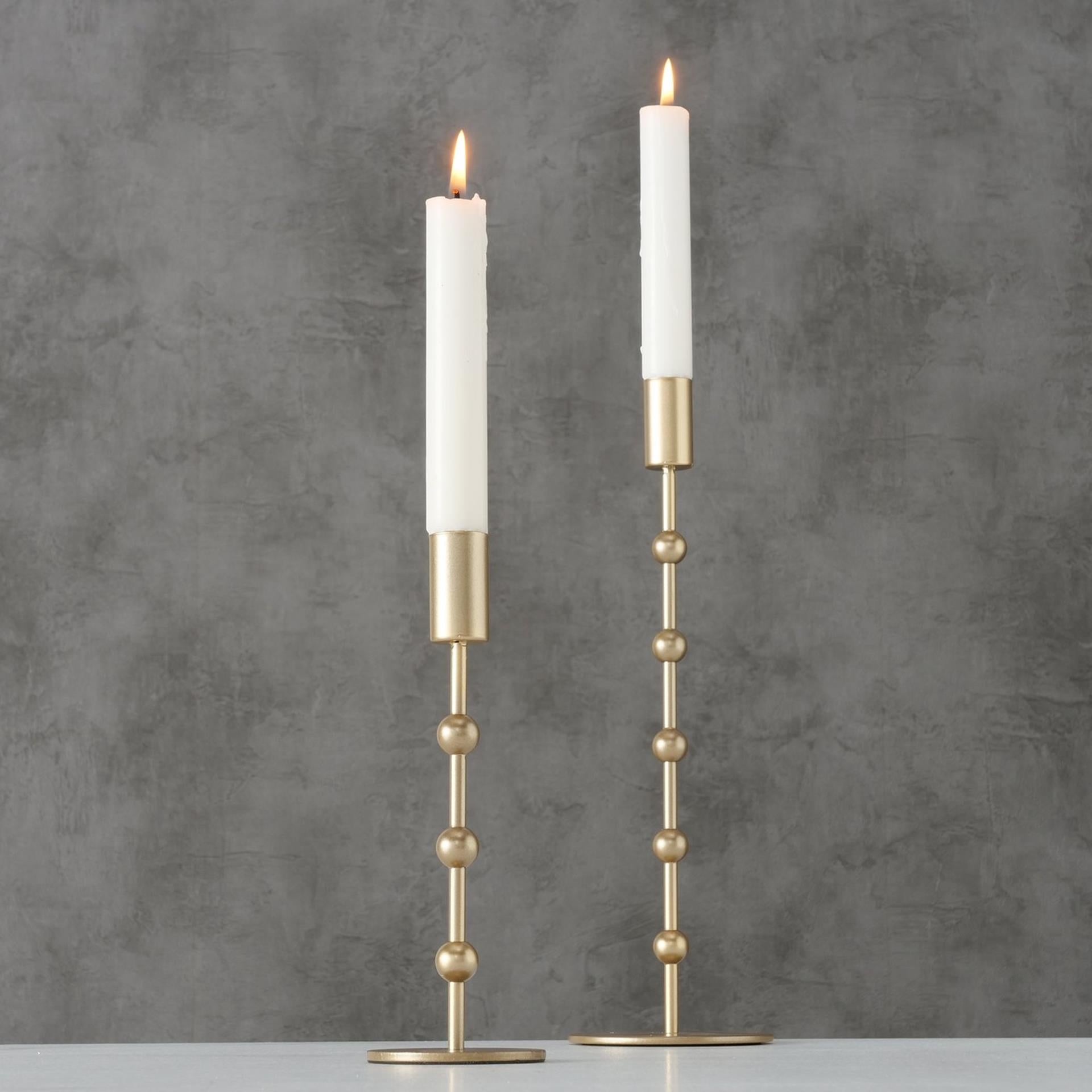 Boltze Home Kerzenständer-Set Kimberly 2-teilig Gold