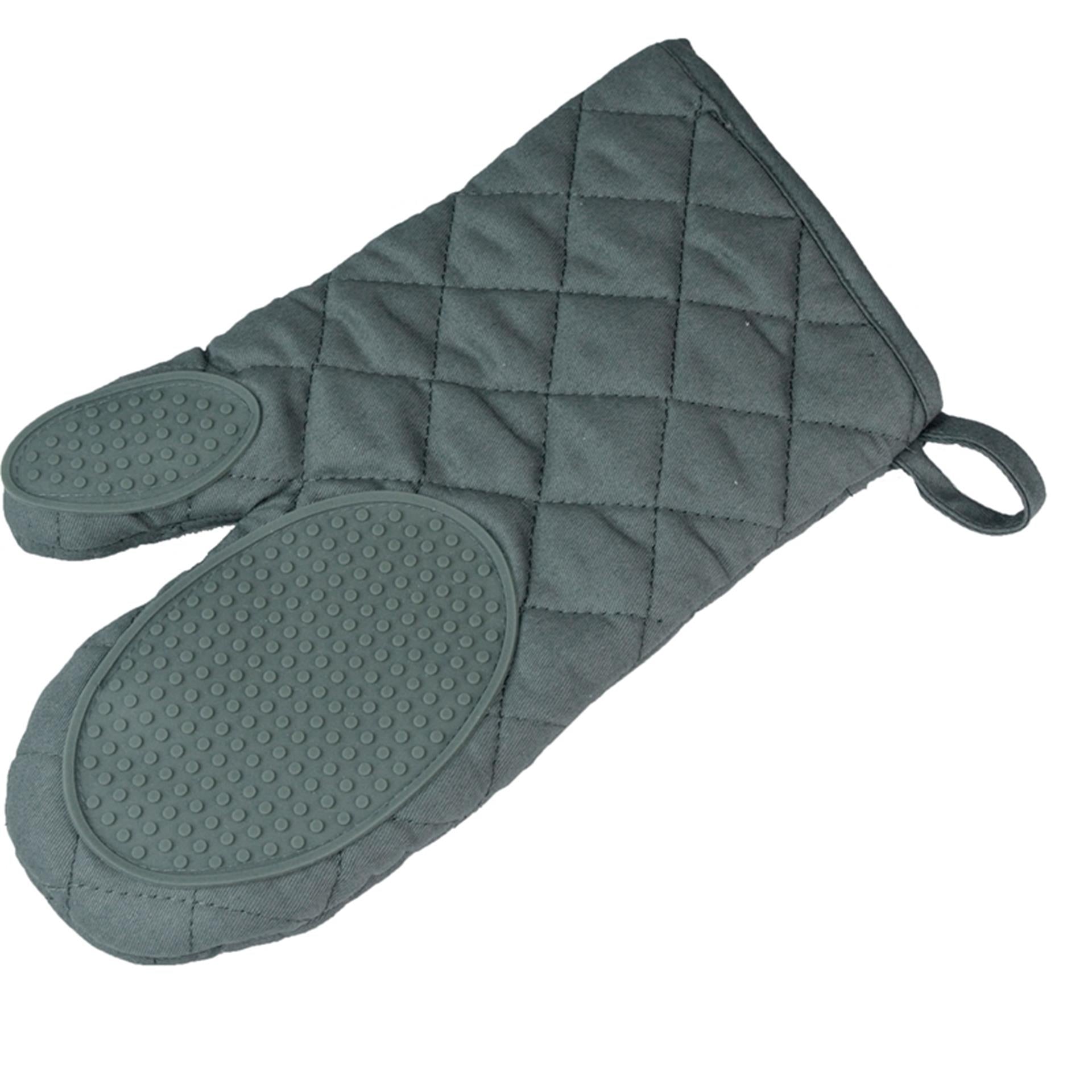 Wicotex Ofenhandschuh mit Silikongriff grau