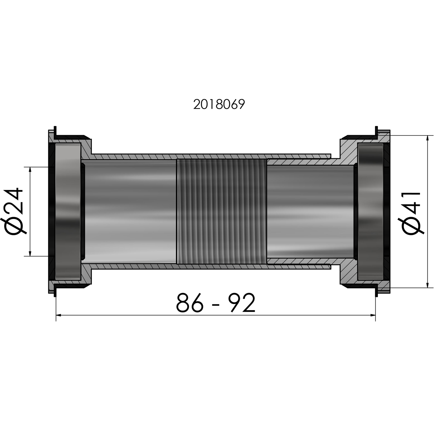Tretlager Elvedes Twist Fit BB86 BB92 Shimano