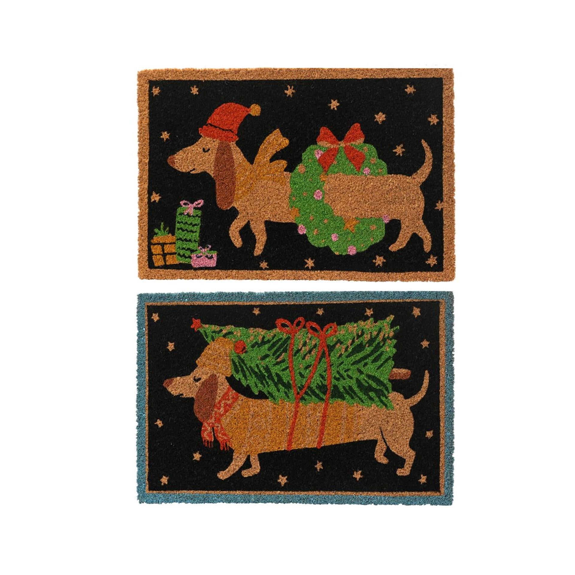 Decoris Fußmatte Dackel Kokosfaser L.60cm x B.40cm x H.1,5cm 2 sortiert