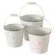 Boltze Home Eimer Daysa 3-teiliges Set H12 13 14cm weiß