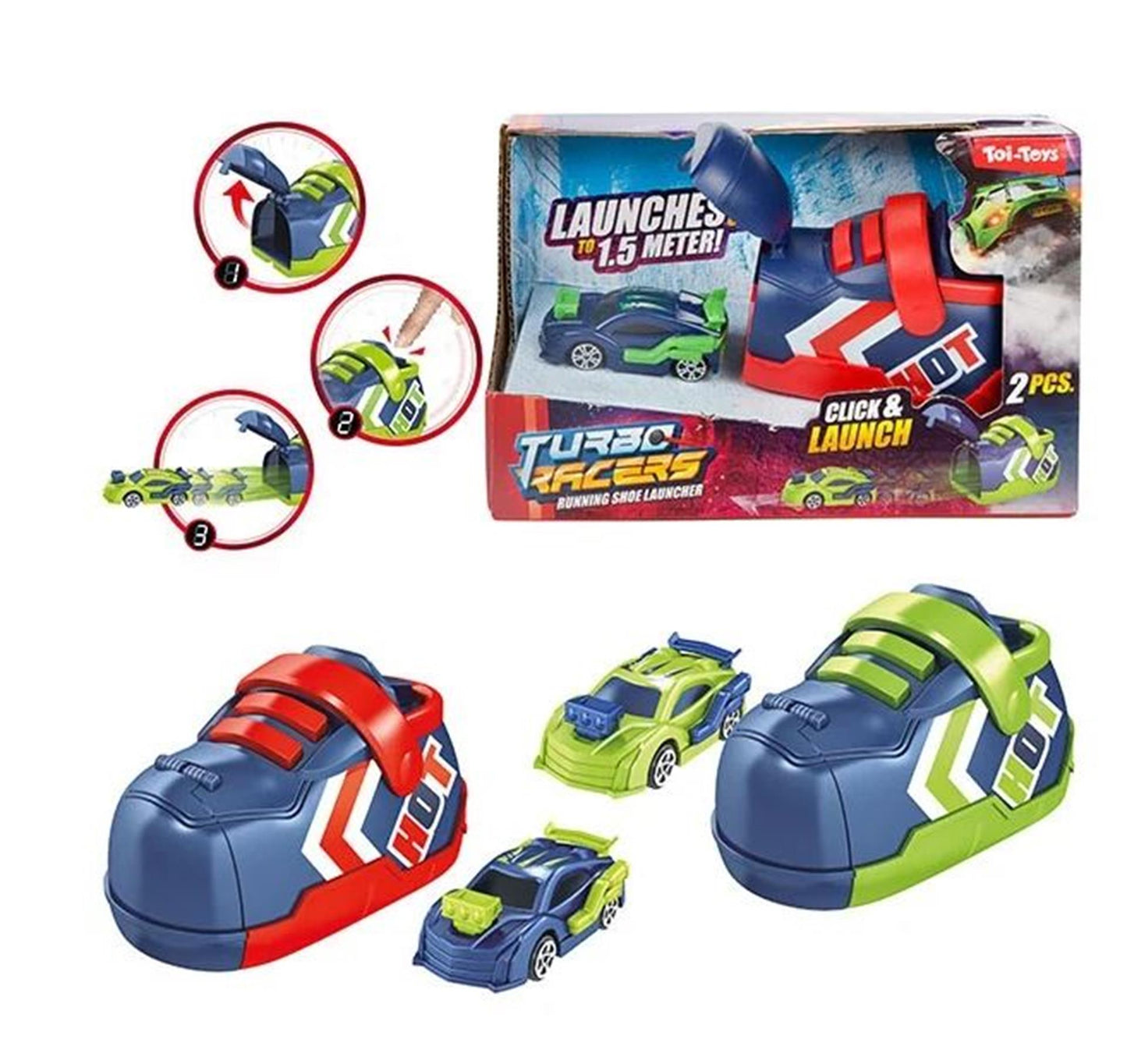 Toi-Toys Turbo Racers Rallye Car mit Schuhschielder