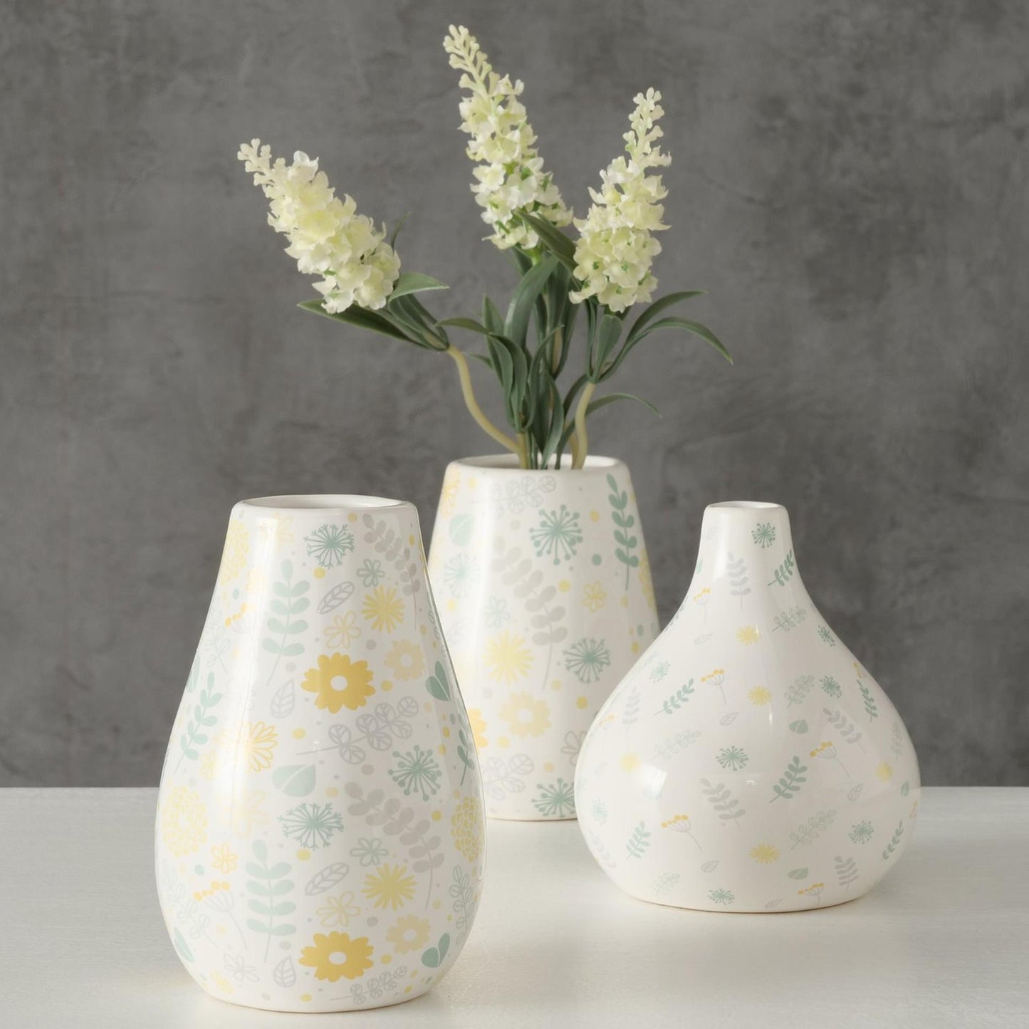 Boltze Home Vase Linga ø8xh14 weiß