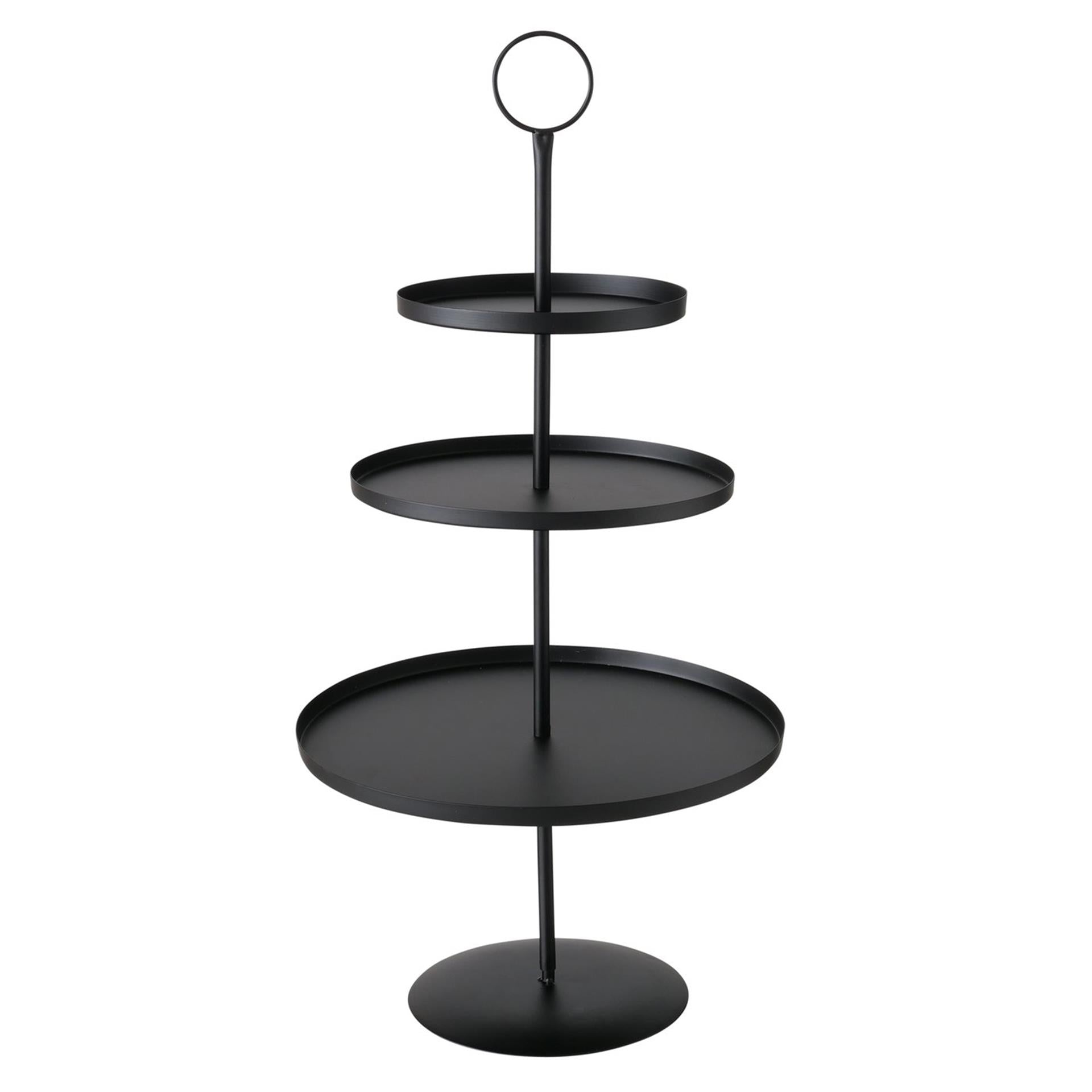 Boltze Home Etagere Samona Metall ø30x60cm mattschwarz