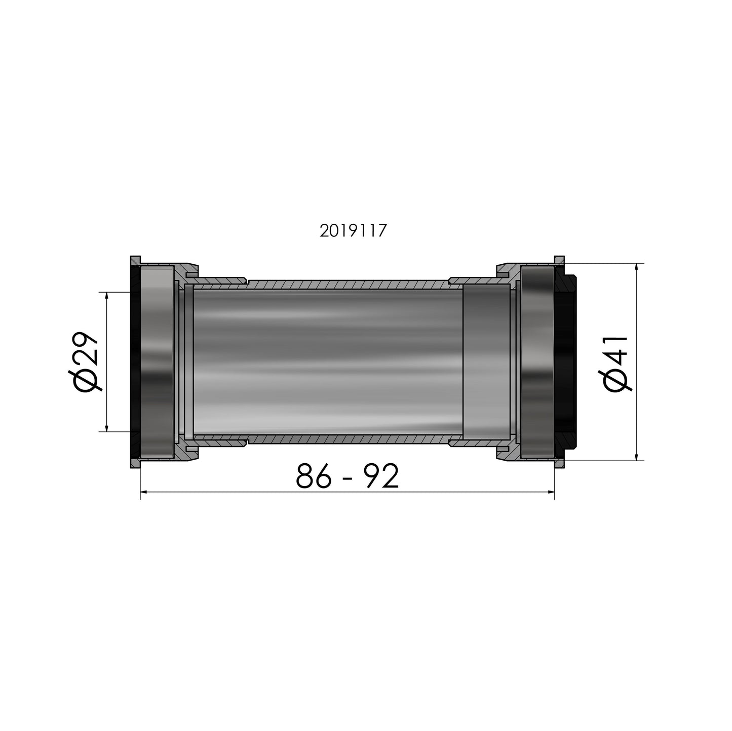 Ploadet -Eledes für SRAM Dub Press Fitt B86 92 Ø41mmmm