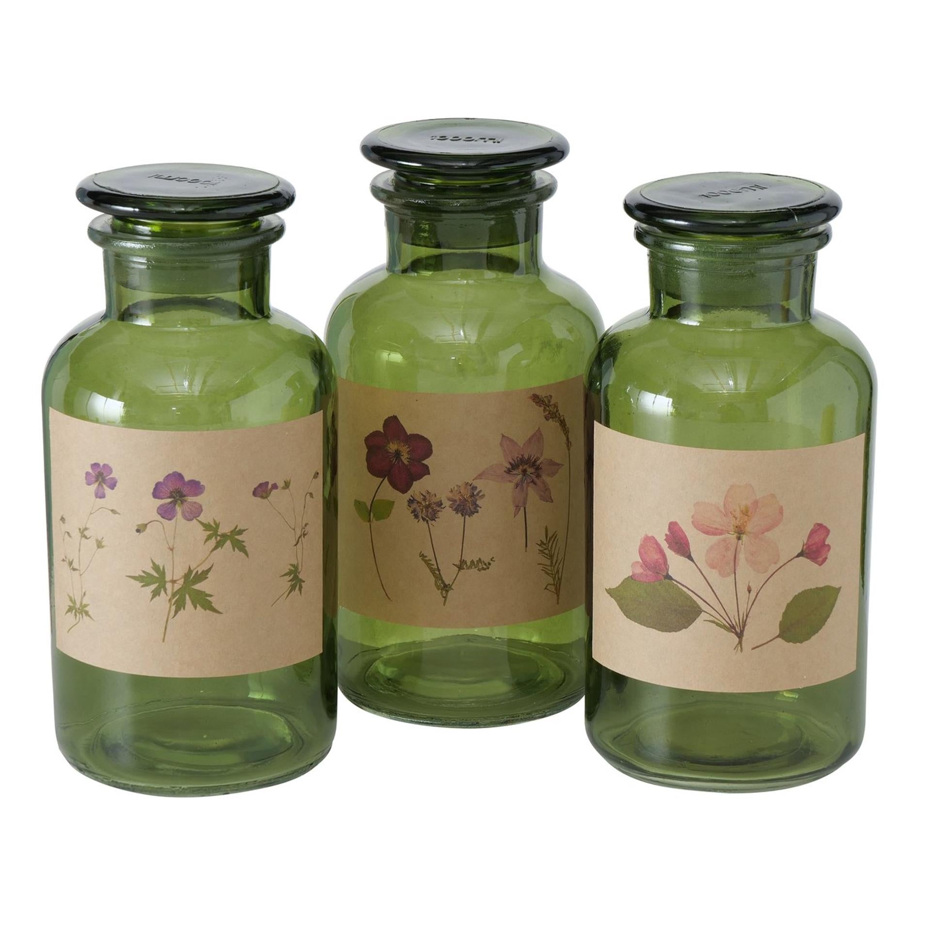 Boltze Hausapothekenflasche Drya ø10xh22cm grün