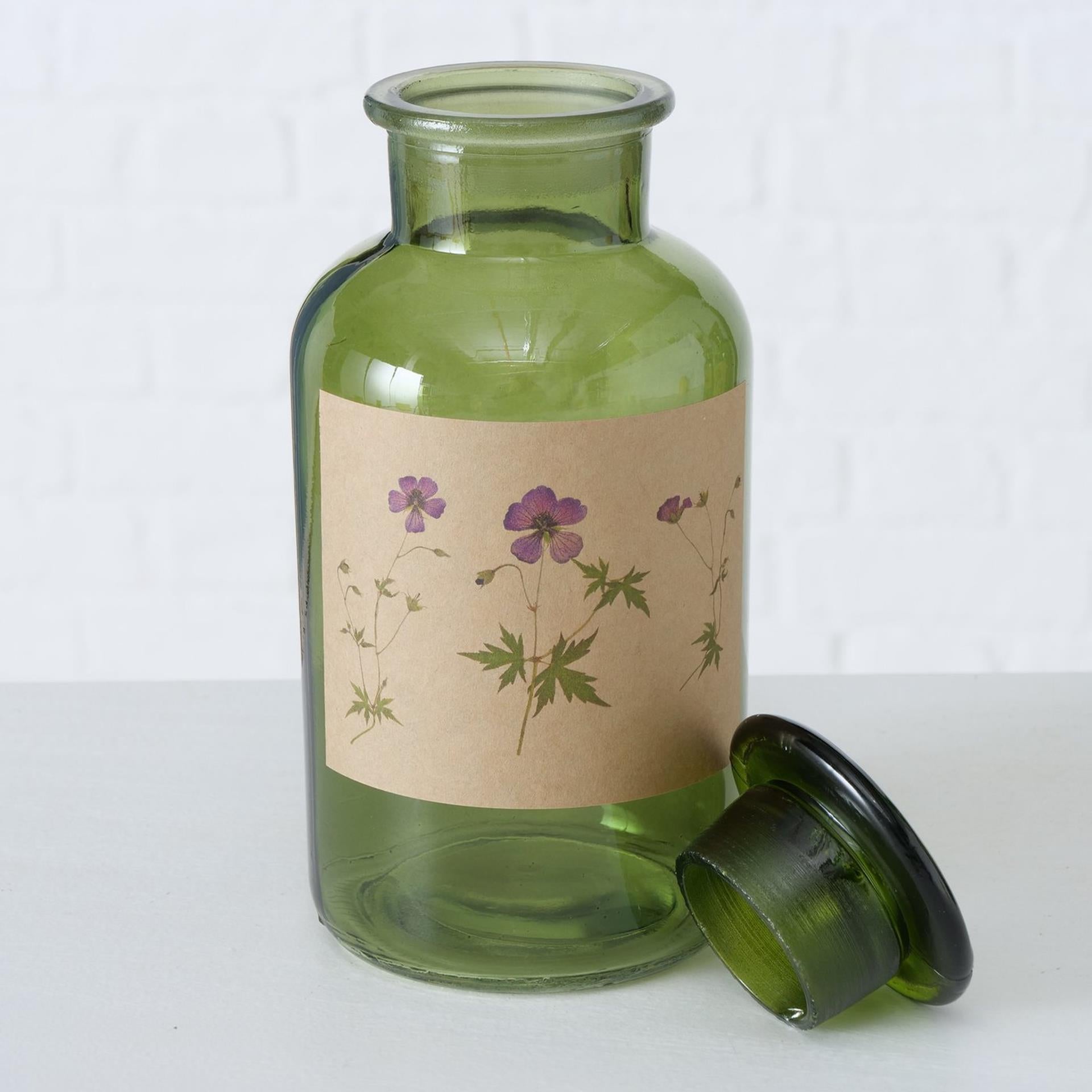 Boltze Hausapothekenflasche Drya ø10xh22cm grün