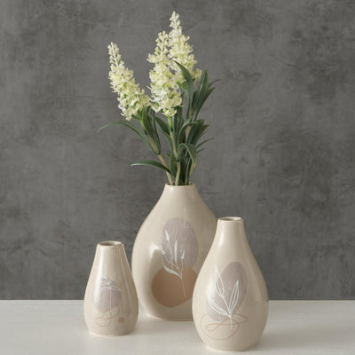 Boltze Home Vase Stona Steingut Set a 3 H8 11 12cm