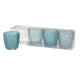 Boltze Home Teelichthalter-Set a 4 Stück ø7xh7cm blau