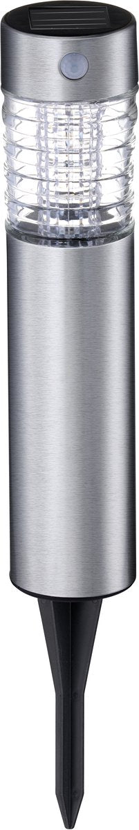 Grundig Solar-Gartenbeleuchtung – Gartenlampe mit Erdspieß – kaltweißes Licht – IP44 – ø6 x 38,5 cm