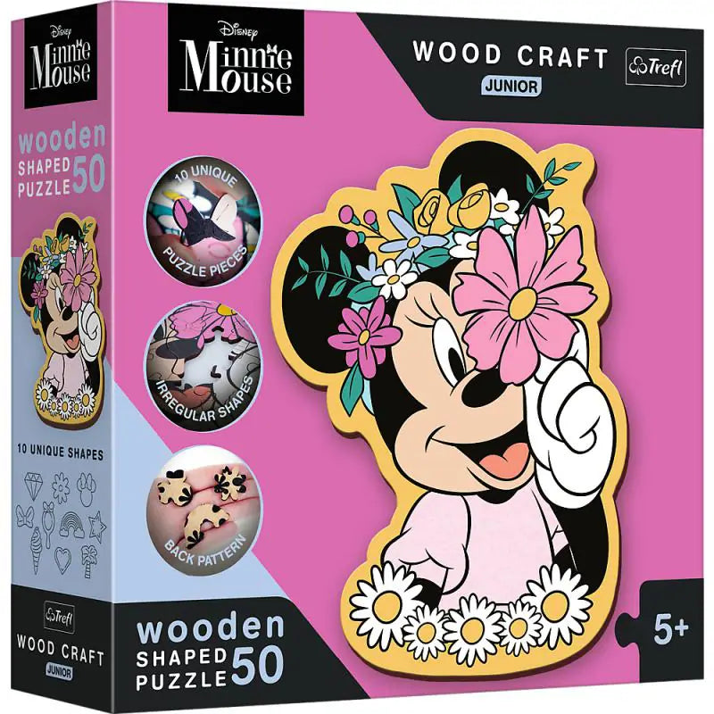 Trefl Holz Minnie Maus Junior -Puzzle von 50 Teilen