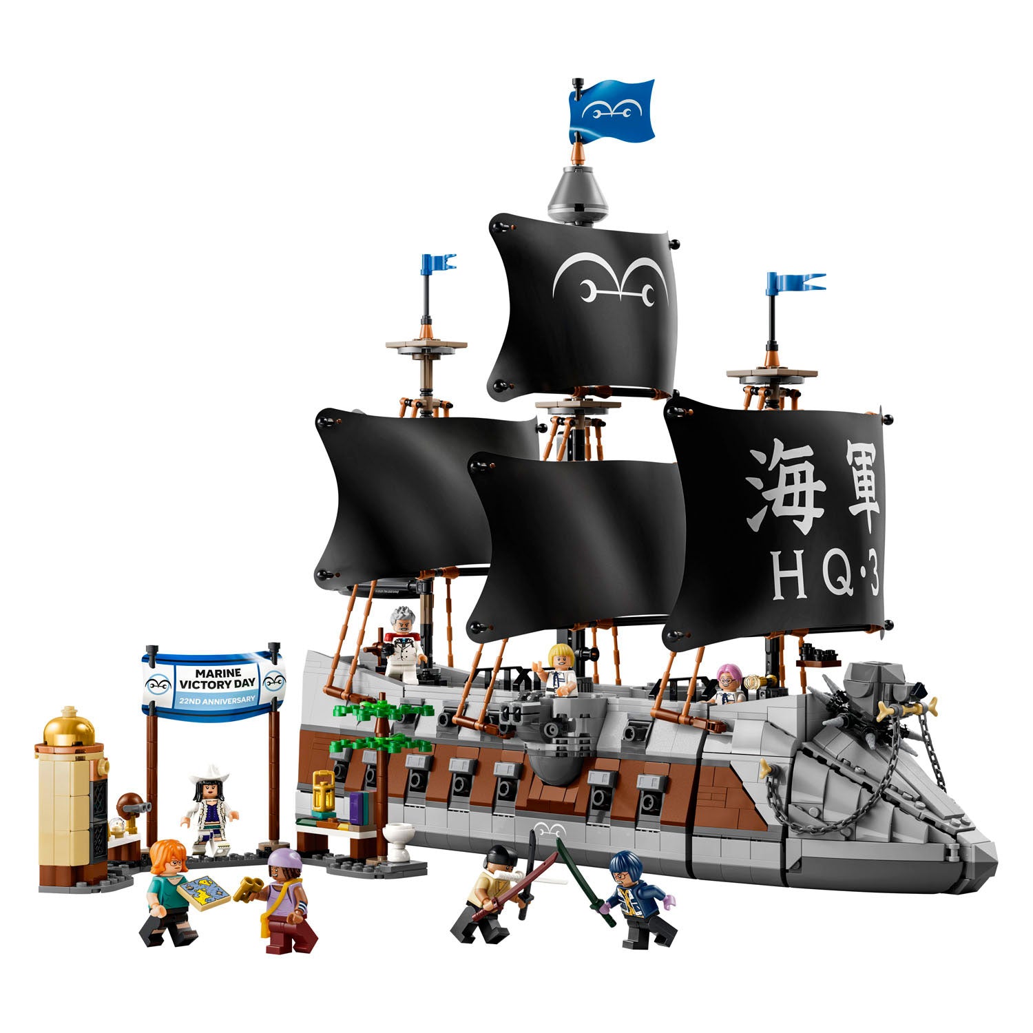 Lego One Piece, das Schlachtschiff der Garp-Piraten, Spielzeug für Kinder 75646