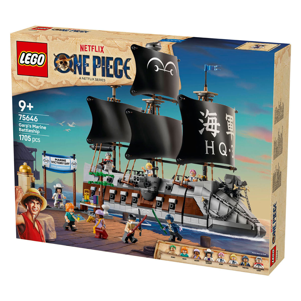 Lego One Piece, das Schlachtschiff der Garp-Piraten, Spielzeug für Kinder 75646