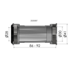Twist-Fit-Tretlager Elvedes für BB86 BB92 für Praxis Road MTB 41 x 86-92 mm