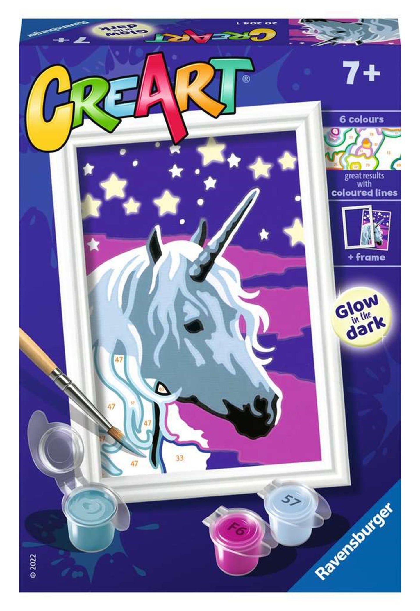 Ravensburger Creart Painting über die Nummer Einhornträume