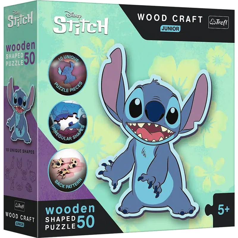 Disney Trefl Wooden Lilo Amp; Junior -Puzzle von 50 Teilen