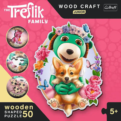 Trefl Houten das Junior -Puzzle der Teflik -Familie 50 Teile