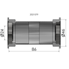 ELVEDES BOTS BRACKET -ADAPTER PRESSE FIT B386 SHIMANO 24 mm