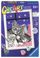Ravensburger Kreart Painting von Number Sleepy Kätzchen