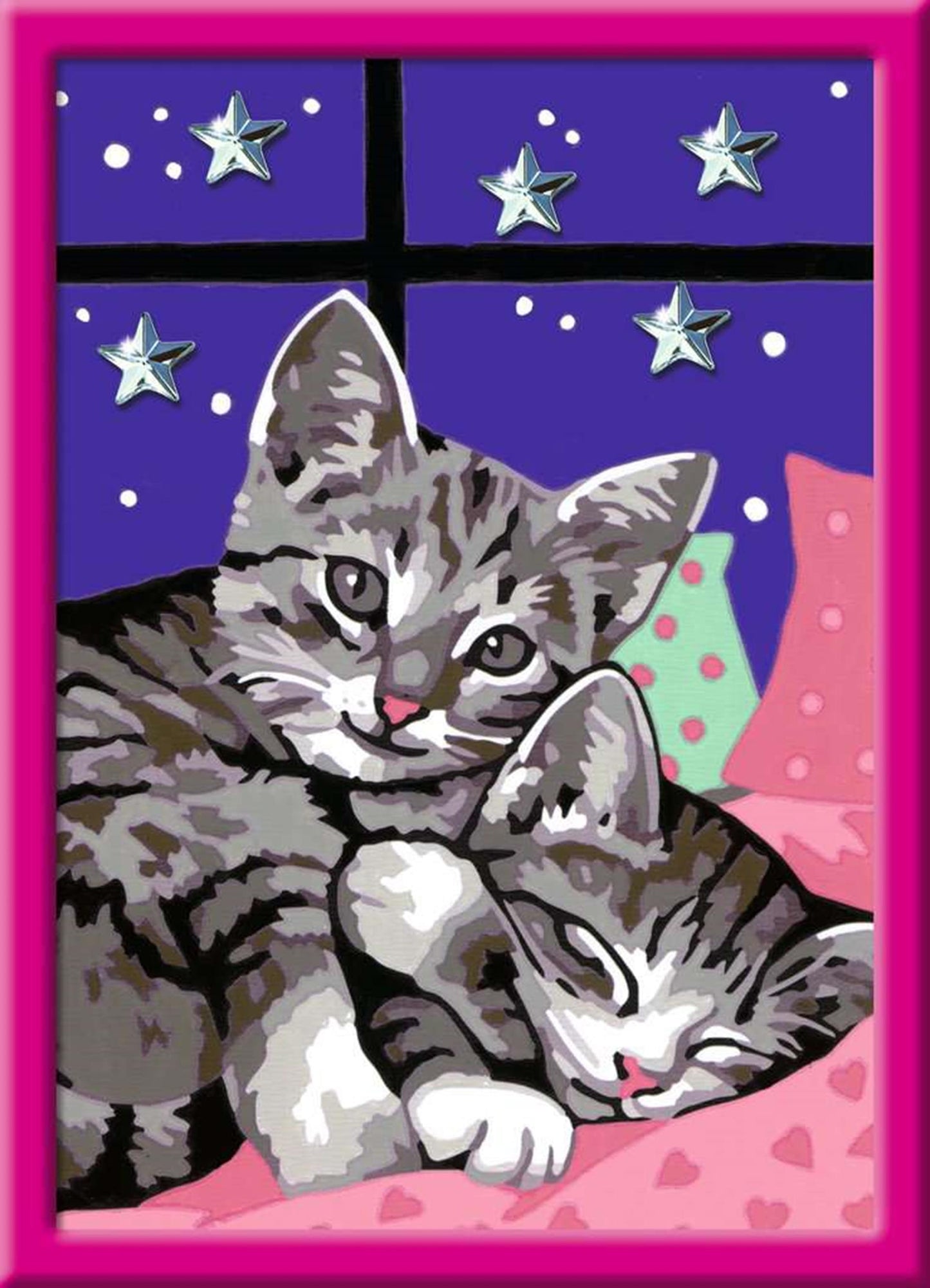 Ravensburger Kreart Painting von Number Sleepy Kätzchen