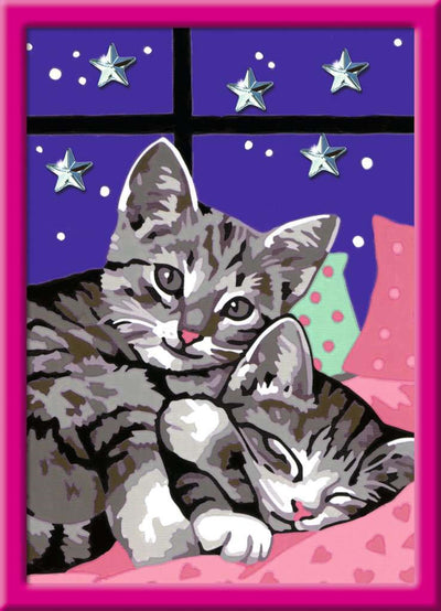 Ravensburger Kreart Painting von Number Sleepy Kätzchen
