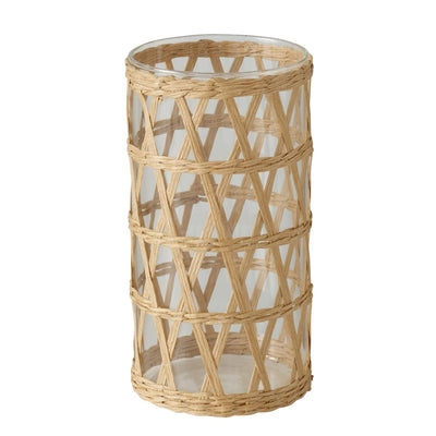 Boltze Home Vase Favro Glas Seegras ø11xh20cm