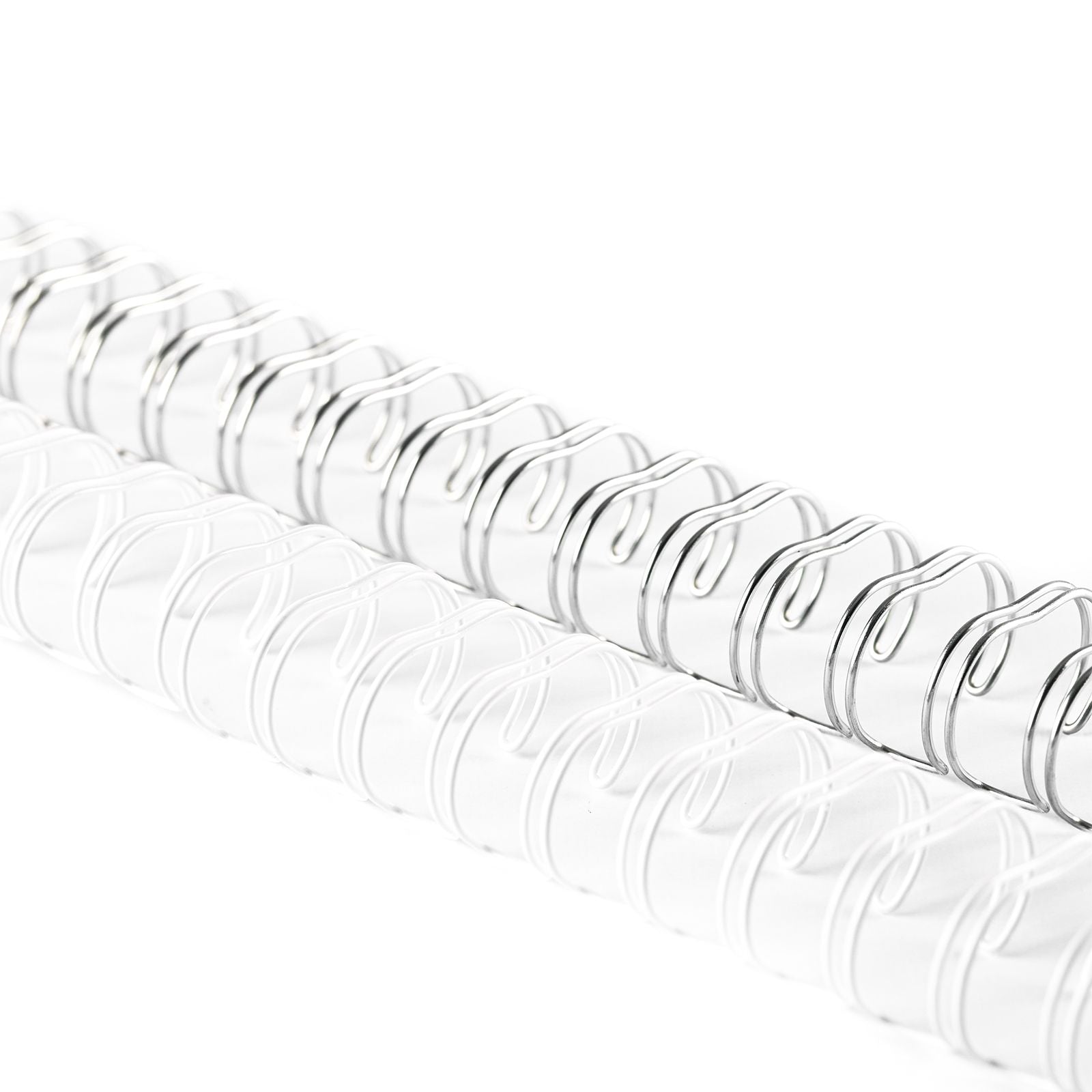 Vaessen creative • Bind Easy Metallkämme 16mm 2:1 Weiß Silber 8 Stk.