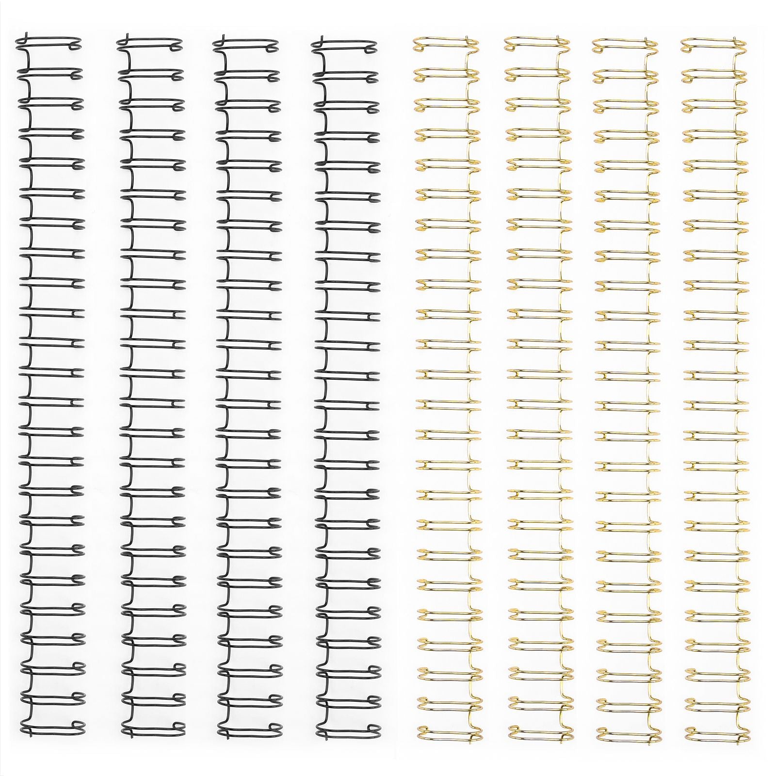 Vaessen creative • Bind Easy Metallkämme 16mm 2:1 Schwarzgold 8 Stk.