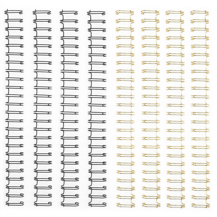 Vaessen creative • Bind Easy Metallkämme 16mm 2:1 Schwarzgold 8 Stk.