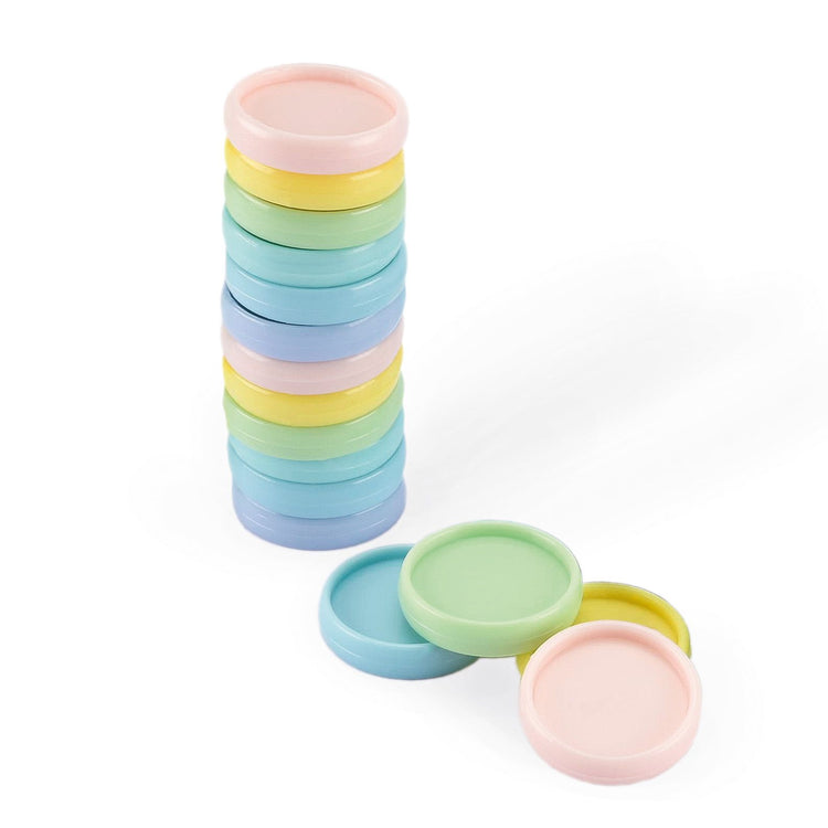 Vaessen Creative •Binde einfache Bindescheiben, 24 mm, Regenbogen-Pastelle, 24 Stück.