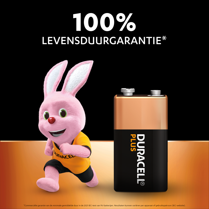 Duracell plus Alkali 100 % 9 V 6LR61 pro Stück