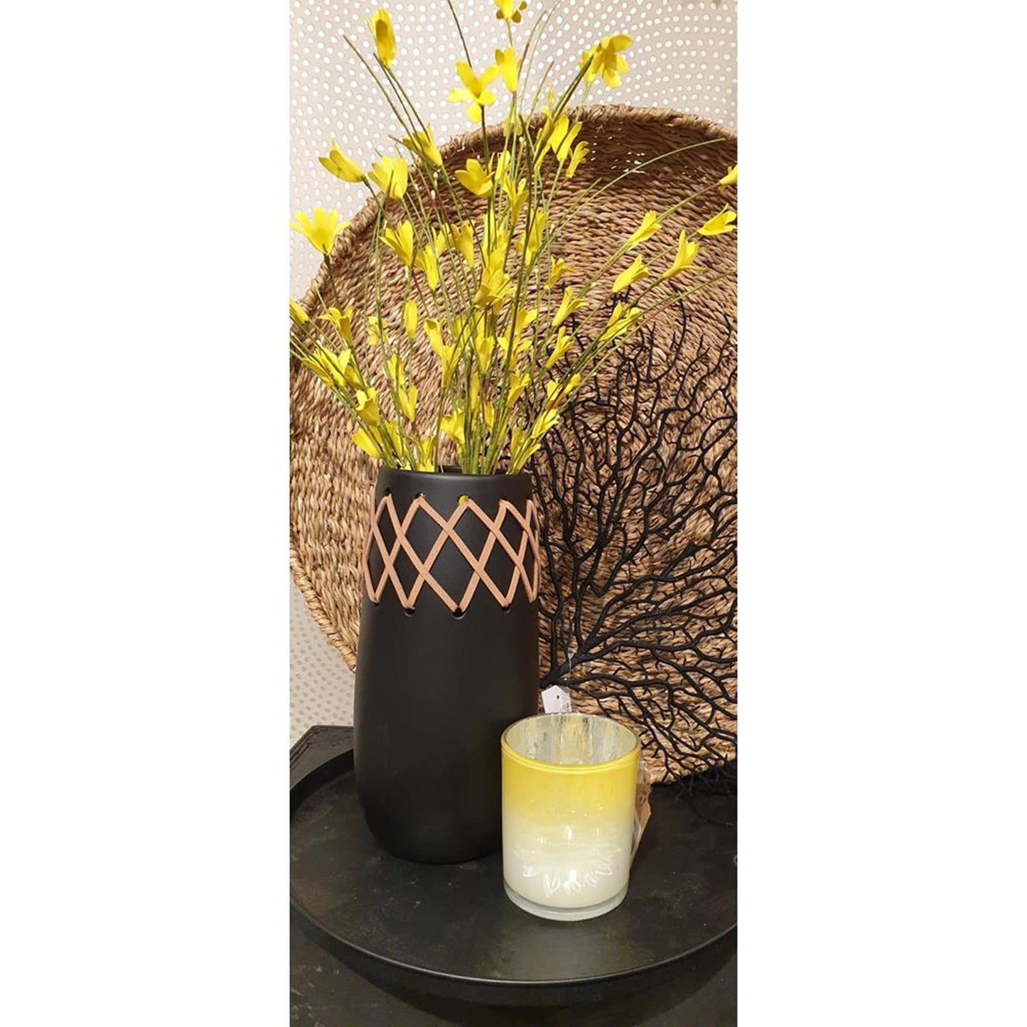 Hbx Natural Living Teelichthalter Sonnenblume ø7xh8cm gelb