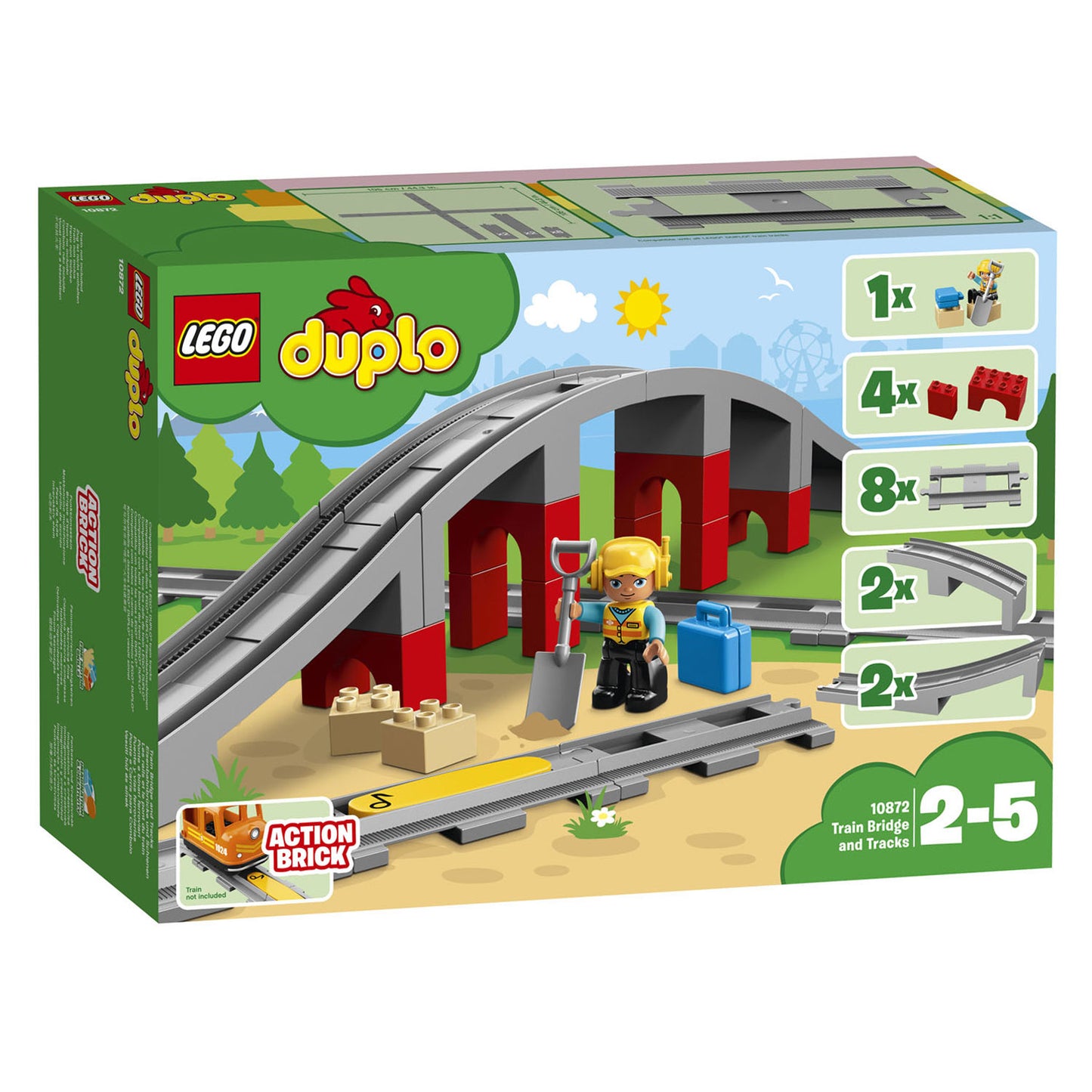 Lego Duplo Lego Duplo 10872 Trach Broup and Rails