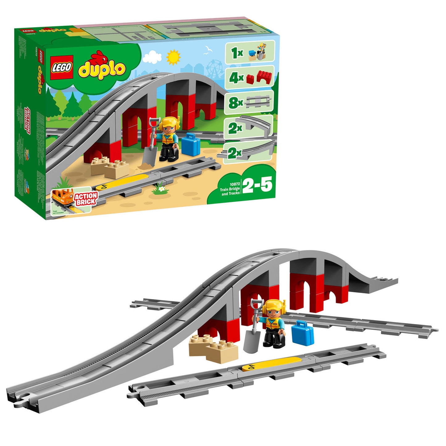 Lego Duplo Lego Duplo 10872 Trach Broup and Rails