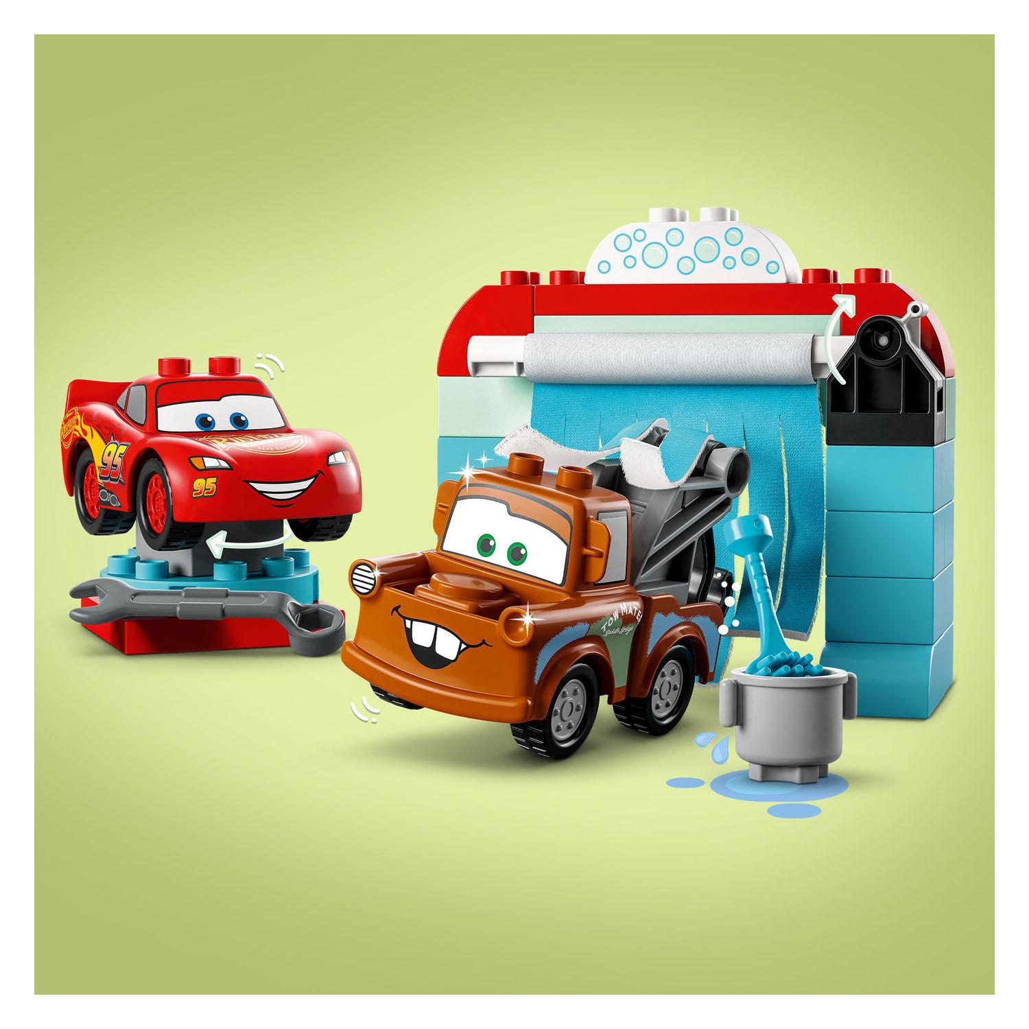 LEGO Duplo Duplo 10996 Disney Liktem McQueen + Takel Washstraat
