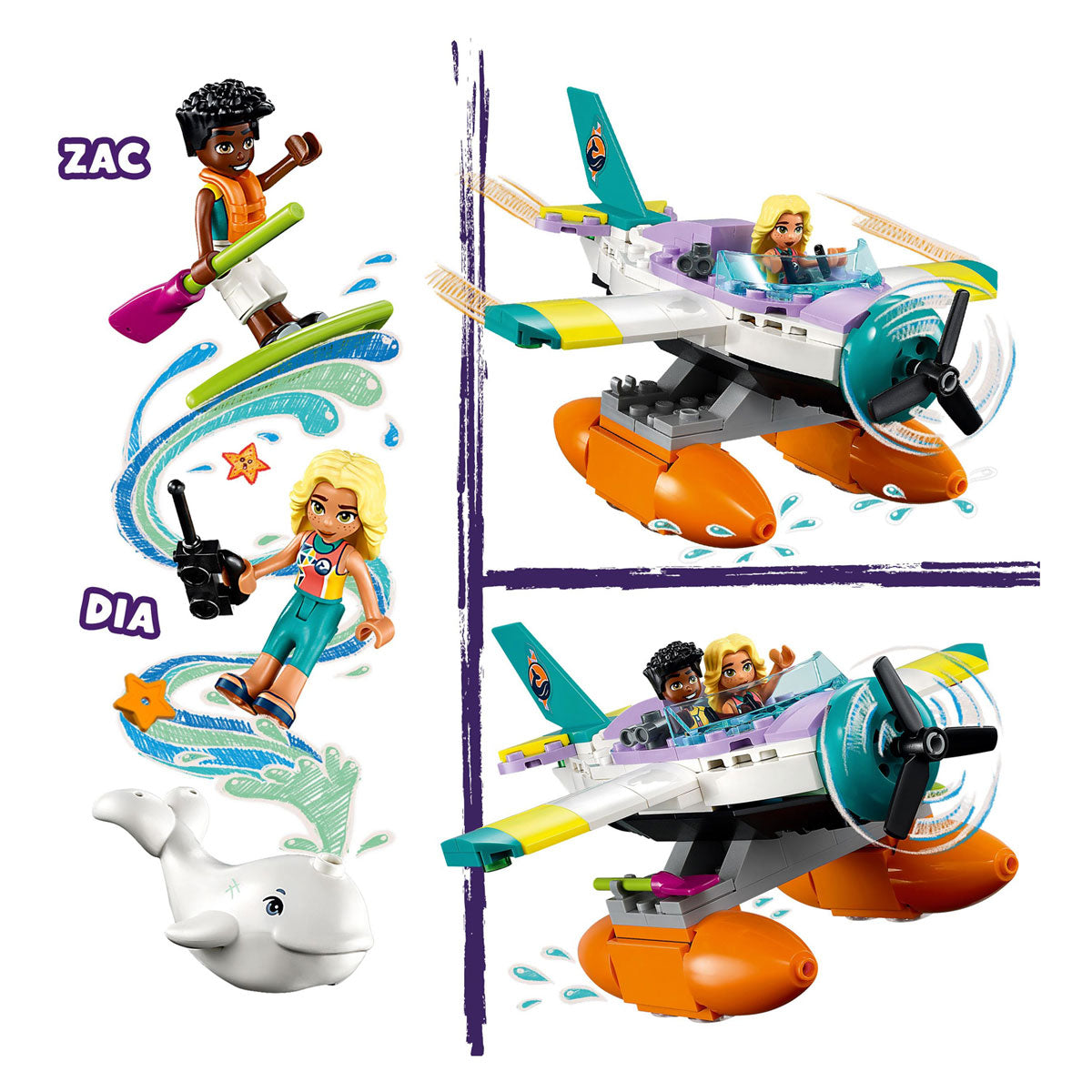 Lego Lego Friends 41752 Rettungsflugzeug auf See