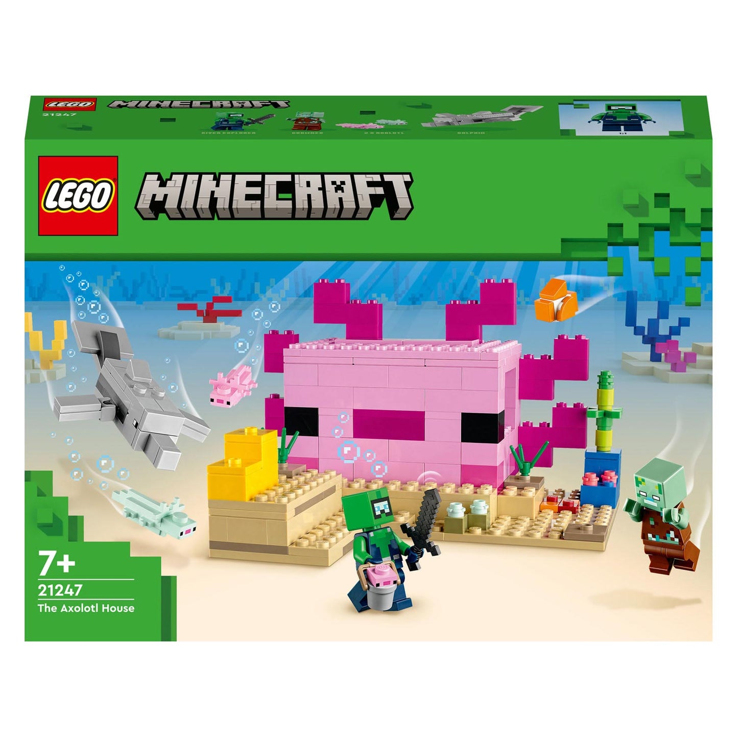 Lego LEGO Minecraft 21247 Das Axolotl-Haus