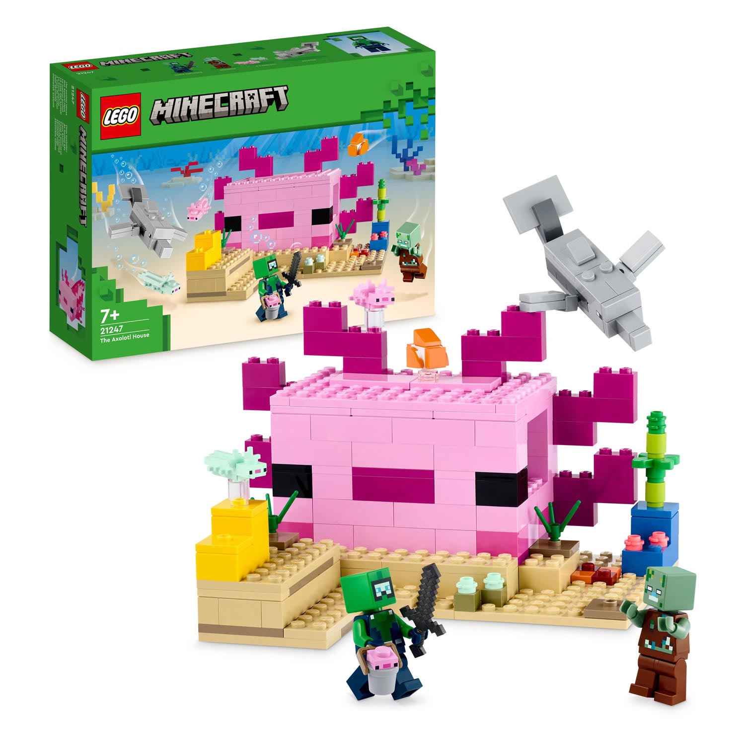 Lego LEGO Minecraft 21247 Das Axolotl-Haus