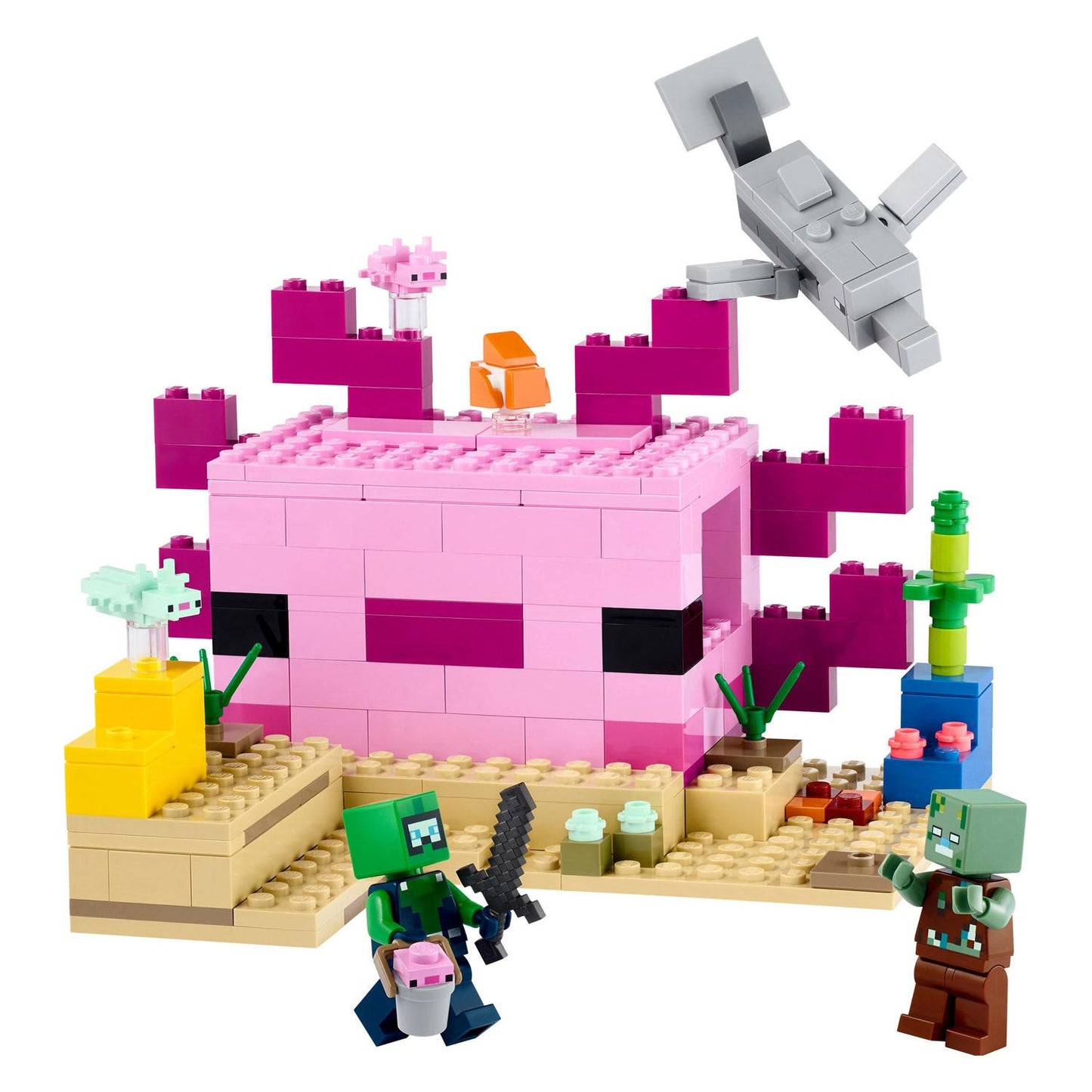 Lego LEGO Minecraft 21247 Das Axolotl-Haus