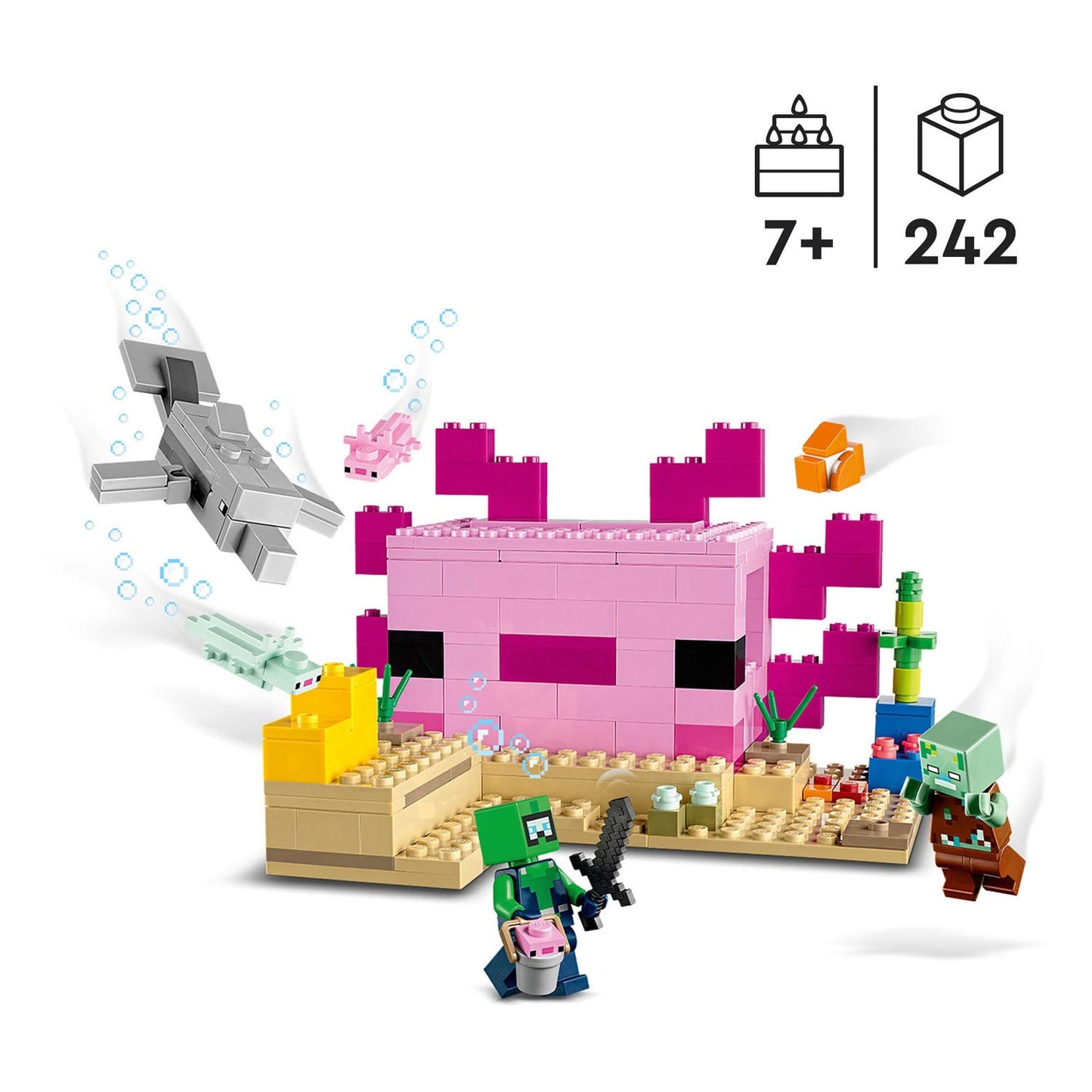 Lego LEGO Minecraft 21247 Das Axolotl-Haus