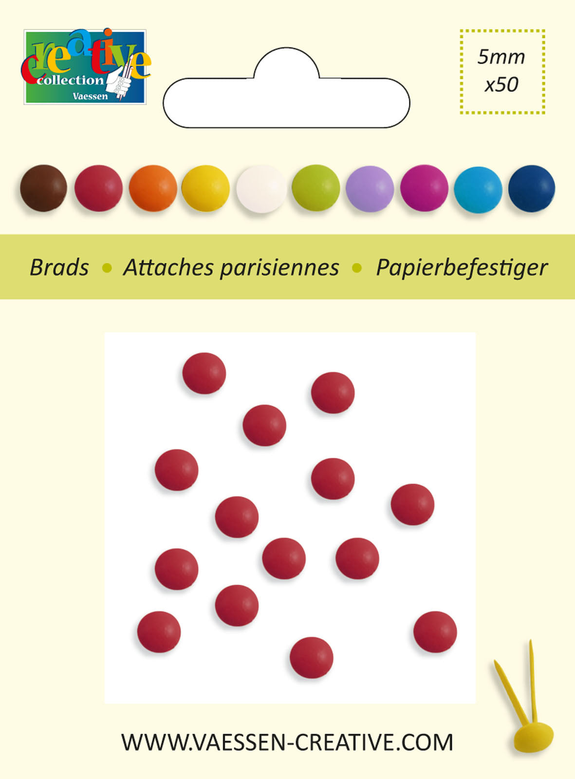 Vaessen creative • Splinte 5 mm bordeaux