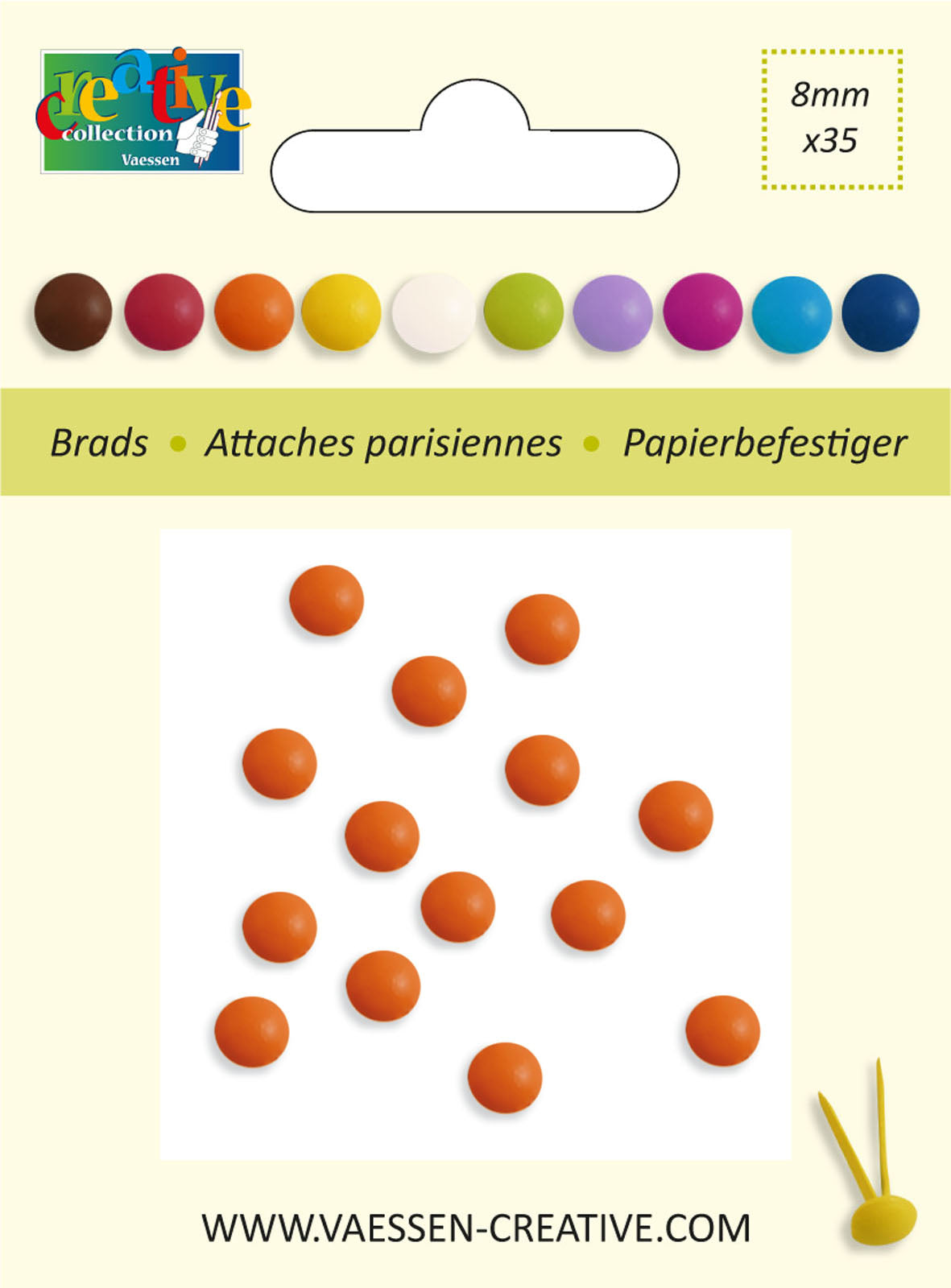Vaessen creative • Splinte 8 mm orange