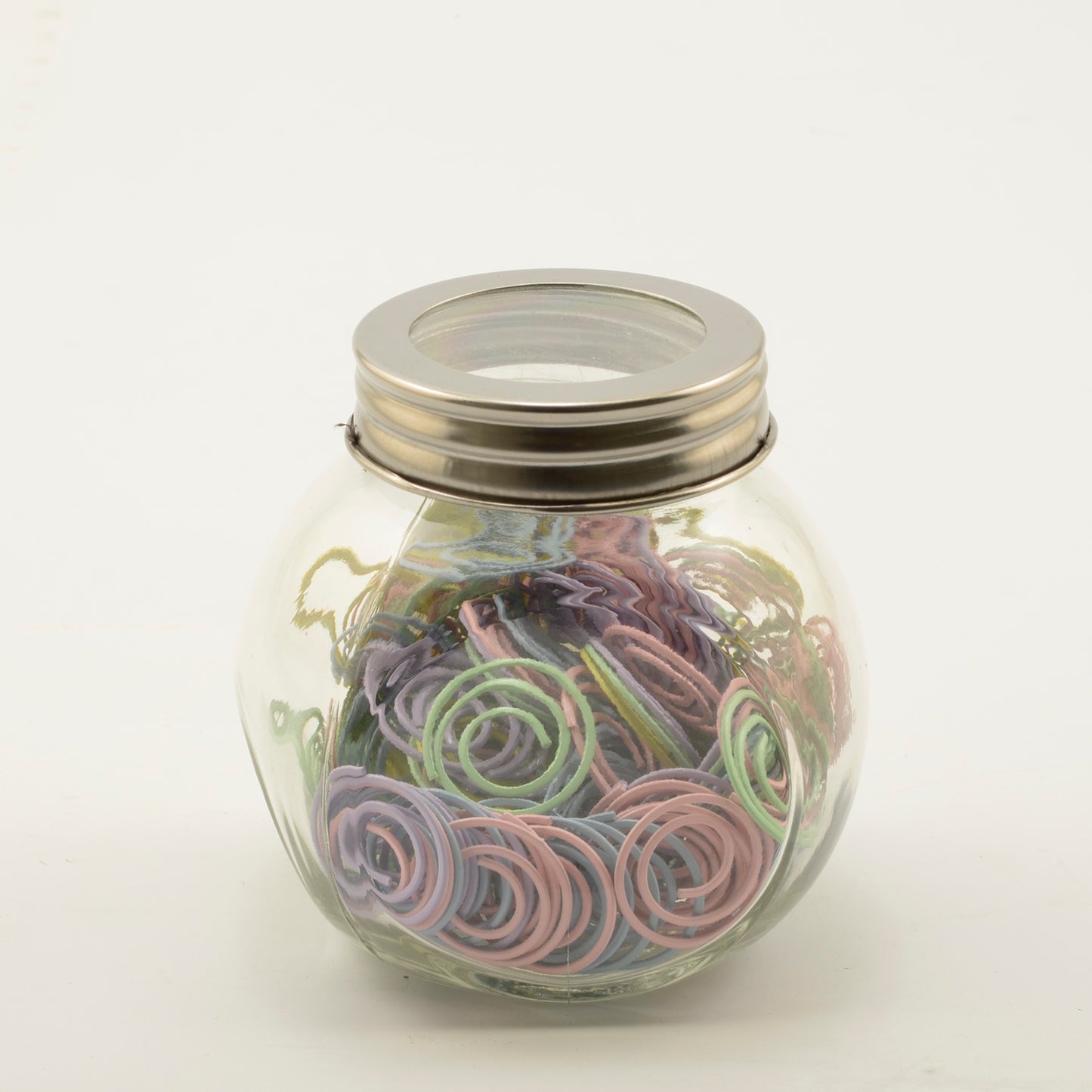 Vaessen creative • Büroklammern im Glas 120 g + -143 Stück rund 22 mm Pastell