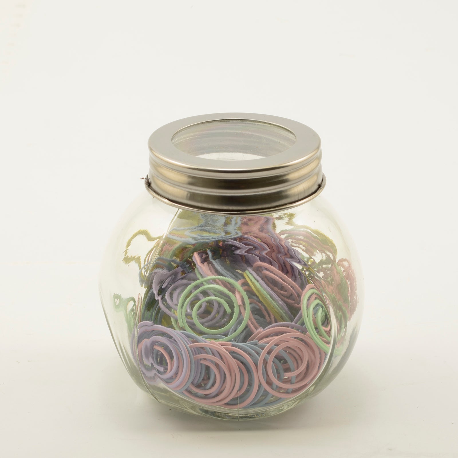 Vaessen creative • Büroklammern im Glas 120 g + -143 Stück rund 22 mm Pastell