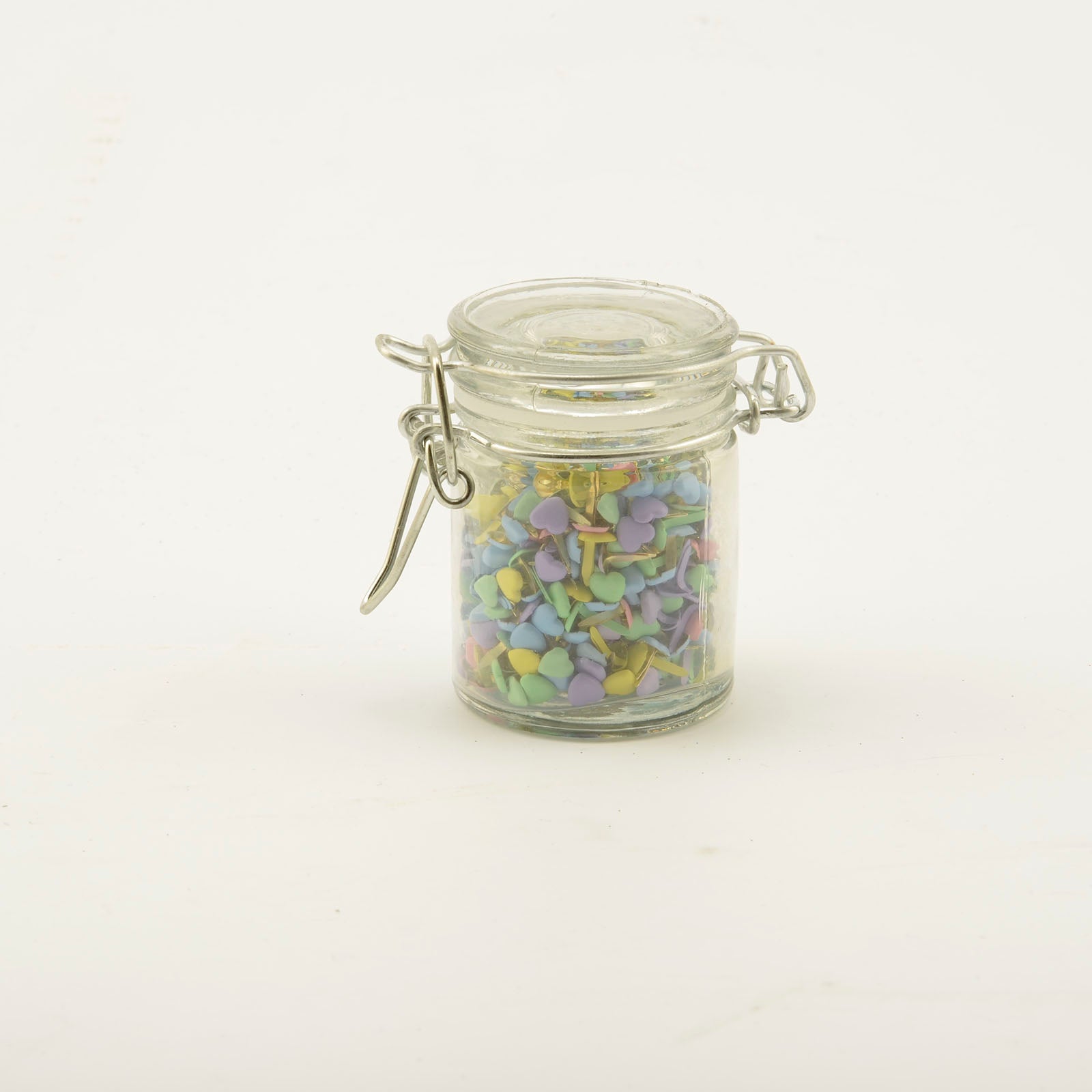 Vaessen creative • Splinte im kleinen Glas, 50 g, Herzpastell