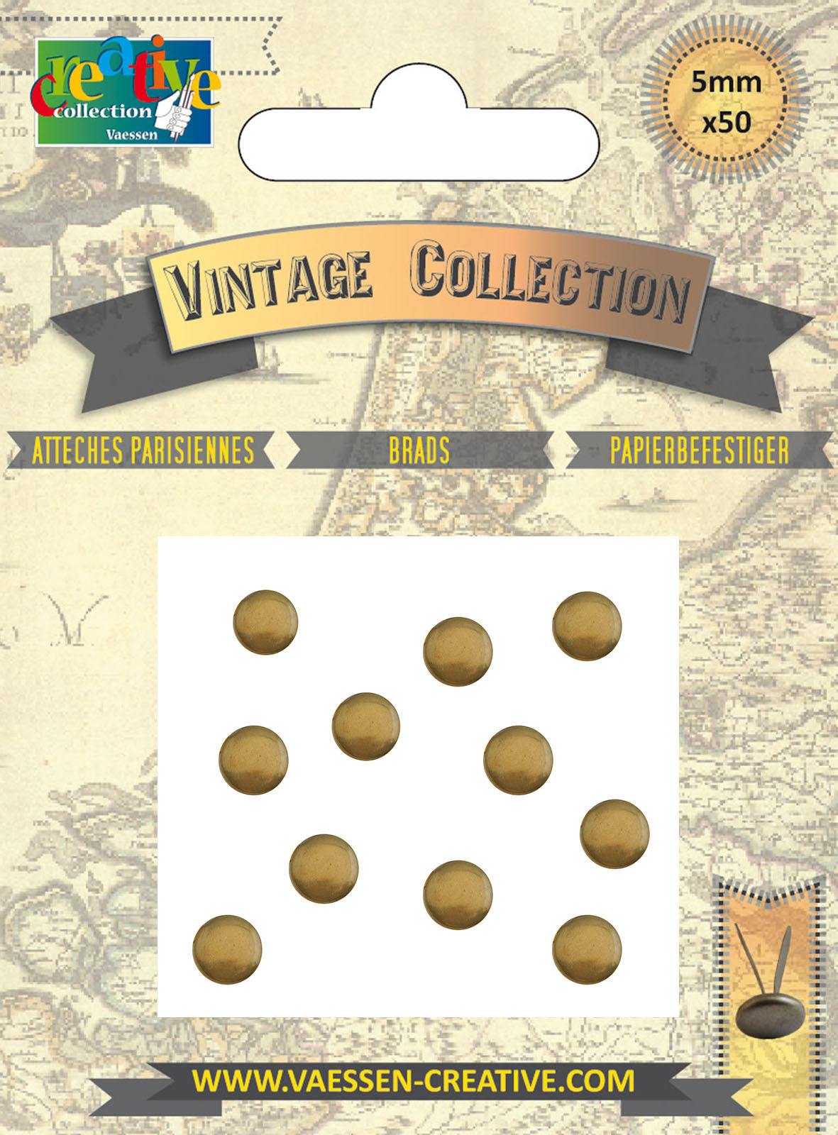 Vaessen creative • Splinte Vintage 5 mm Antikgold