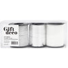 Creativ Company Geschenkband, B: 10 mm, Silber, Glitter Silber, Weiß, 3x15 m 1 Box