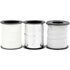 Creativ Company Geschenkband, B: 10 mm, Silber, Glitter Silber, Weiß, 3x15 m 1 Box