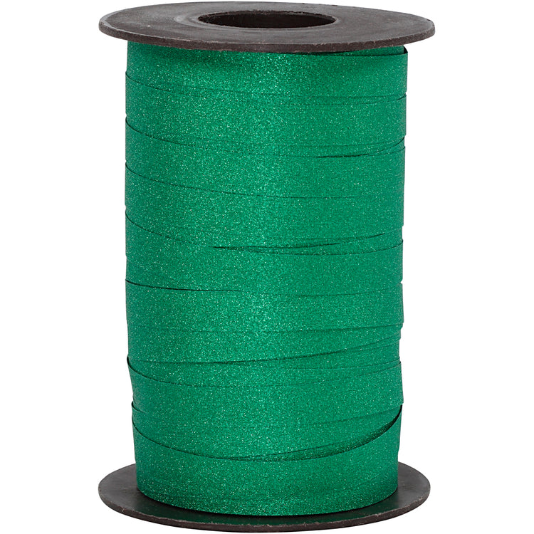 Creativ Company Geschenkband, B: 10 mm, Glitzer, Grün, 100 m 1 Rolle
