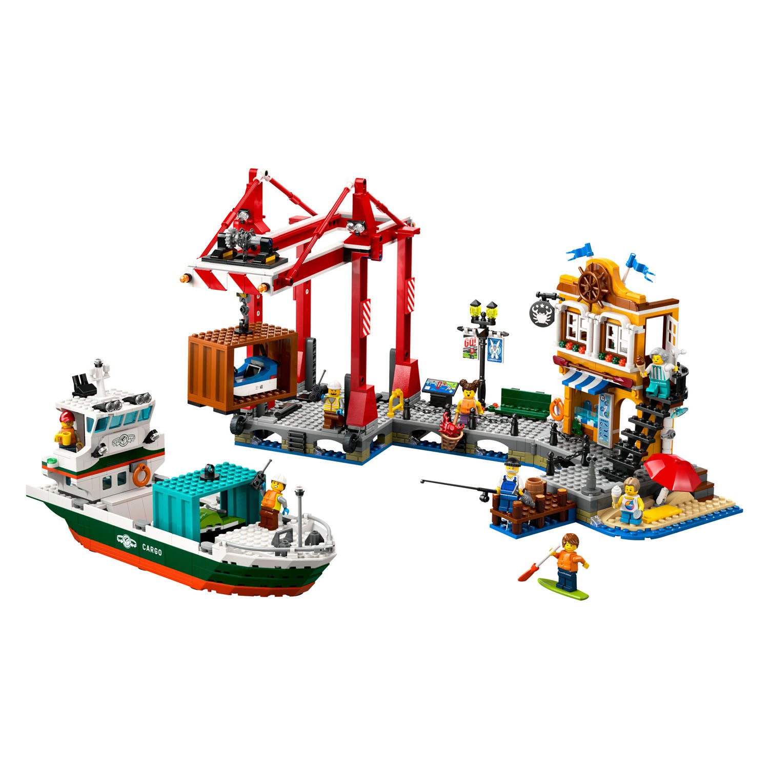 Lego Lego City 60422 Hafen mit Frachtschiff